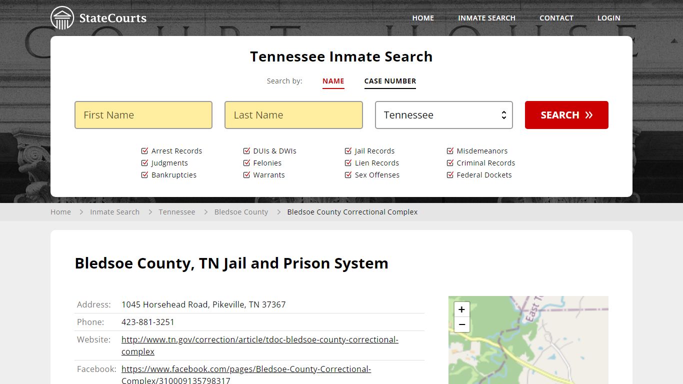 Bledsoe County Correctional Complex Inmate Records Search, Tennessee ...